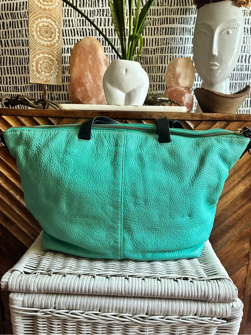 RARE Kate Spade New York Leroy Street Linsley Shoulder Bag Teal Turquoise Leathe
